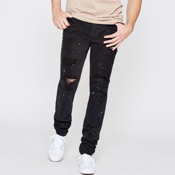 pacsun black skinny jogger pants